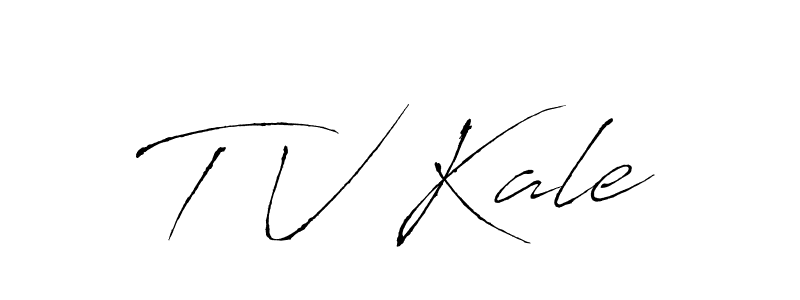 You should practise on your own different ways (Antro_Vectra) to write your name (T V Kale) in signature. don't let someone else do it for you. T V Kale signature style 6 images and pictures png