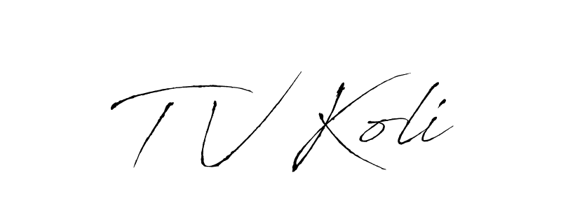 Best and Professional Signature Style for T V Koli. Antro_Vectra Best Signature Style Collection. T V Koli signature style 6 images and pictures png
