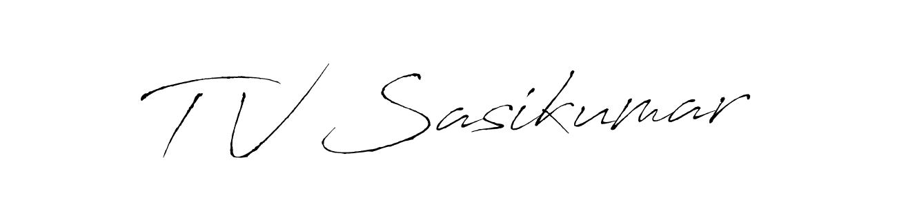 It looks lik you need a new signature style for name T V Sasikumar. Design unique handwritten (Antro_Vectra) signature with our free signature maker in just a few clicks. T V Sasikumar signature style 6 images and pictures png