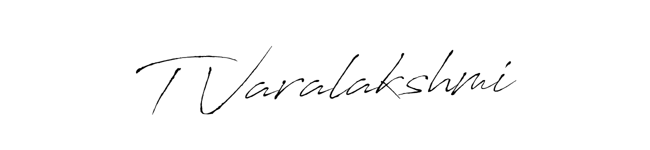 How to make T Varalakshmi name signature. Use Antro_Vectra style for creating short signs online. This is the latest handwritten sign. T Varalakshmi signature style 6 images and pictures png