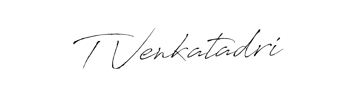 Create a beautiful signature design for name T Venkatadri. With this signature (Antro_Vectra) fonts, you can make a handwritten signature for free. T Venkatadri signature style 6 images and pictures png