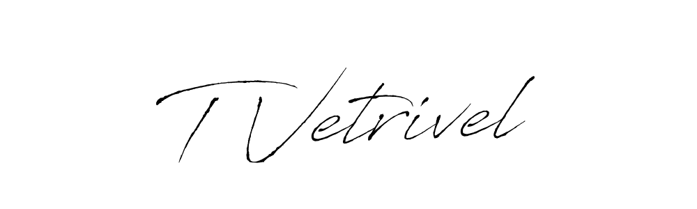 Create a beautiful signature design for name T Vetrivel. With this signature (Antro_Vectra) fonts, you can make a handwritten signature for free. T Vetrivel signature style 6 images and pictures png