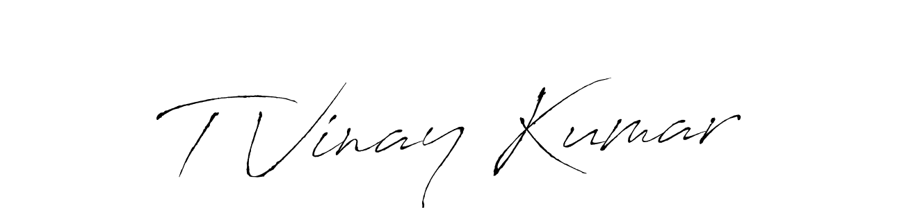 This is the best signature style for the T Vinay Kumar name. Also you like these signature font (Antro_Vectra). Mix name signature. T Vinay Kumar signature style 6 images and pictures png