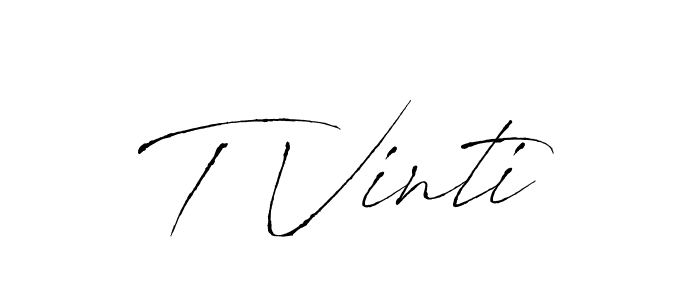 Design your own signature with our free online signature maker. With this signature software, you can create a handwritten (Antro_Vectra) signature for name T Vinti. T Vinti signature style 6 images and pictures png