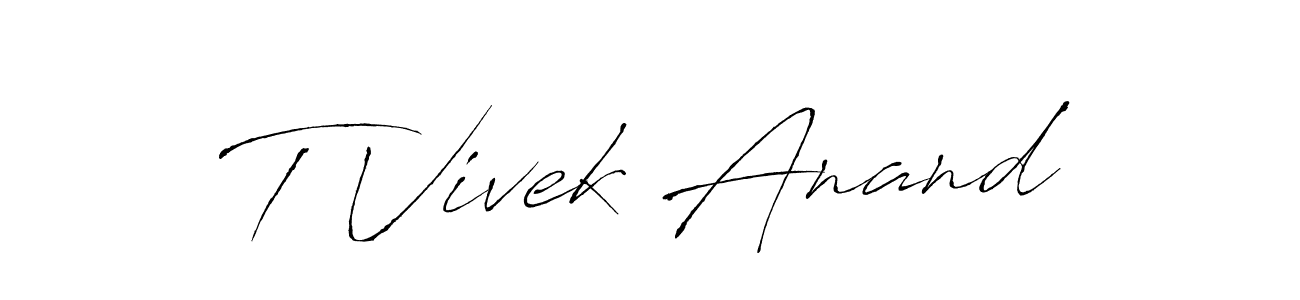 You should practise on your own different ways (Antro_Vectra) to write your name (T Vivek Anand) in signature. don't let someone else do it for you. T Vivek Anand signature style 6 images and pictures png