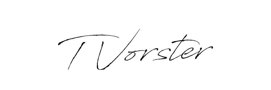 Use a signature maker to create a handwritten signature online. With this signature software, you can design (Antro_Vectra) your own signature for name T Vorster. T Vorster signature style 6 images and pictures png