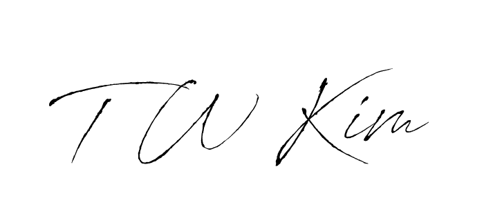 Also we have T W Kim name is the best signature style. Create professional handwritten signature collection using Antro_Vectra autograph style. T W Kim signature style 6 images and pictures png