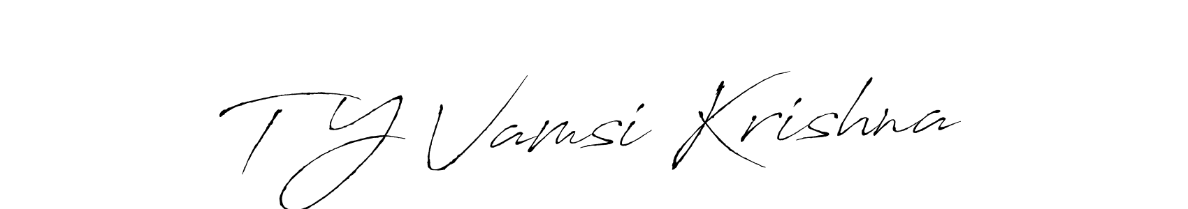 This is the best signature style for the T Y Vamsi Krishna name. Also you like these signature font (Antro_Vectra). Mix name signature. T Y Vamsi Krishna signature style 6 images and pictures png