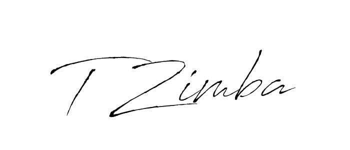 How to make T Zimba signature? Antro_Vectra is a professional autograph style. Create handwritten signature for T Zimba name. T Zimba signature style 6 images and pictures png