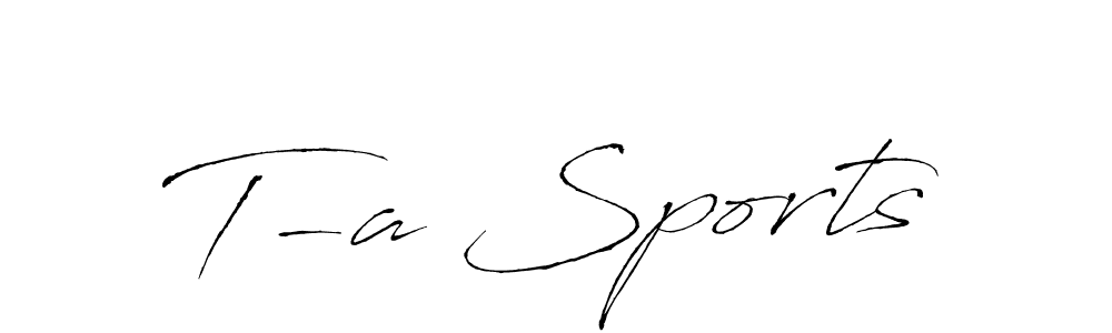 Design your own signature with our free online signature maker. With this signature software, you can create a handwritten (Antro_Vectra) signature for name T-a Sports. T-a Sports signature style 6 images and pictures png