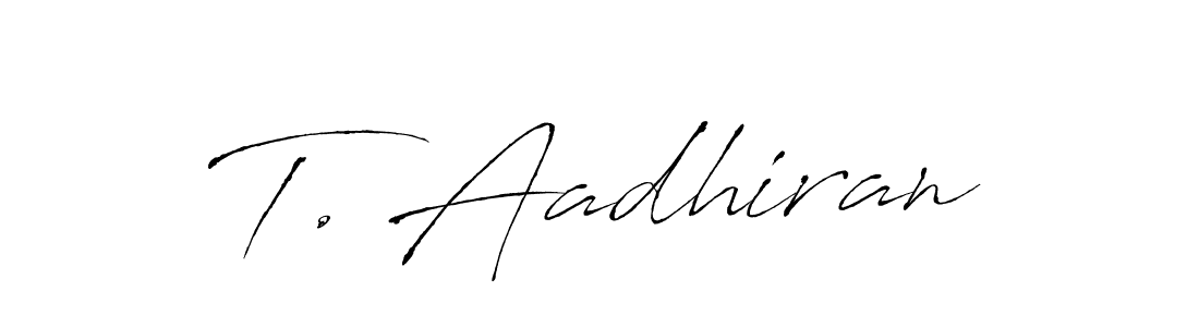 Make a beautiful signature design for name T. Aadhiran. Use this online signature maker to create a handwritten signature for free. T. Aadhiran signature style 6 images and pictures png