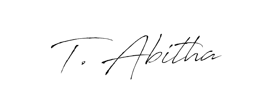 This is the best signature style for the T. Abitha name. Also you like these signature font (Antro_Vectra). Mix name signature. T. Abitha signature style 6 images and pictures png