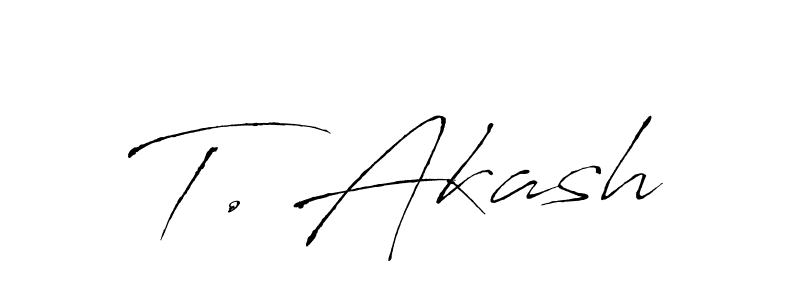 T. Akash stylish signature style. Best Handwritten Sign (Antro_Vectra) for my name. Handwritten Signature Collection Ideas for my name T. Akash. T. Akash signature style 6 images and pictures png