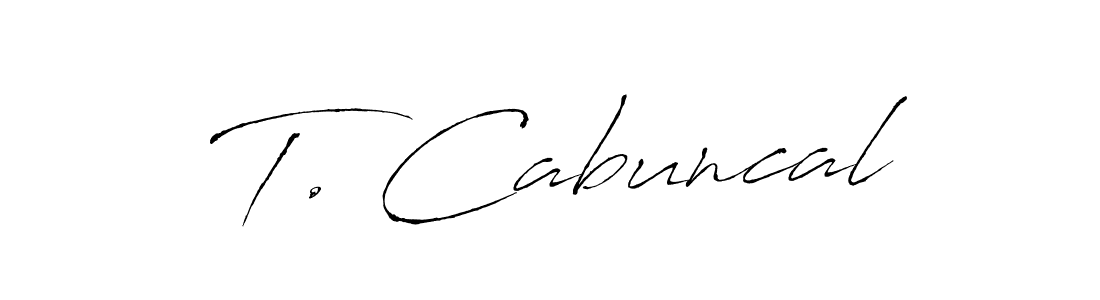 if you are searching for the best signature style for your name T. Cabuncal. so please give up your signature search. here we have designed multiple signature styles  using Antro_Vectra. T. Cabuncal signature style 6 images and pictures png