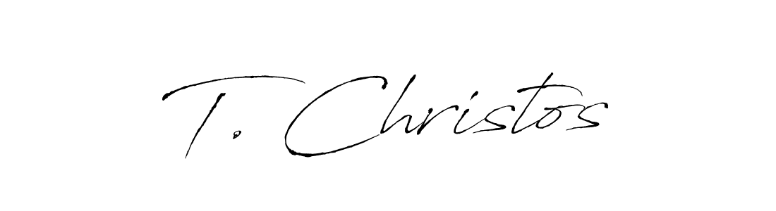 The best way (Antro_Vectra) to make a short signature is to pick only two or three words in your name. The name T. Christos include a total of six letters. For converting this name. T. Christos signature style 6 images and pictures png