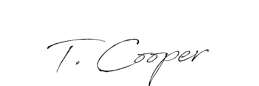 How to make T. Cooper name signature. Use Antro_Vectra style for creating short signs online. This is the latest handwritten sign. T. Cooper signature style 6 images and pictures png