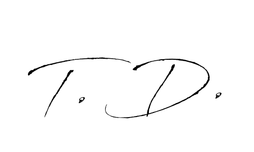 Also You can easily find your signature by using the search form. We will create T. D. name handwritten signature images for you free of cost using Antro_Vectra sign style. T. D. signature style 6 images and pictures png