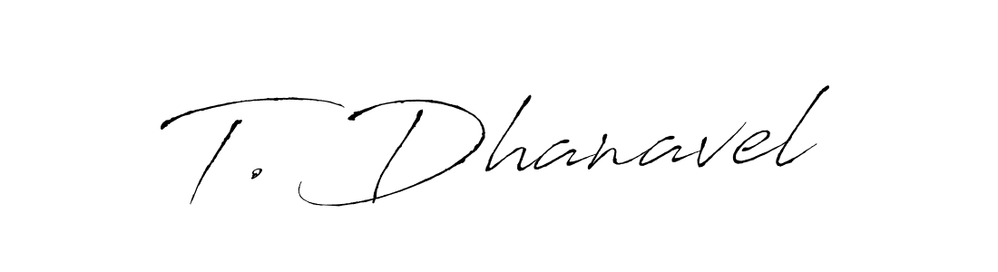 This is the best signature style for the T. Dhanavel name. Also you like these signature font (Antro_Vectra). Mix name signature. T. Dhanavel signature style 6 images and pictures png