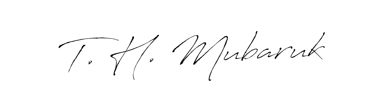 Make a beautiful signature design for name T. H. Mubaruk. Use this online signature maker to create a handwritten signature for free. T. H. Mubaruk signature style 6 images and pictures png