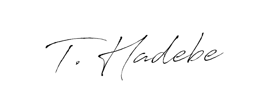 You can use this online signature creator to create a handwritten signature for the name T. Hadebe. This is the best online autograph maker. T. Hadebe signature style 6 images and pictures png