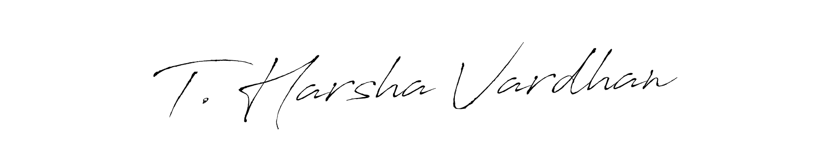 How to make T. Harsha Vardhan signature? Antro_Vectra is a professional autograph style. Create handwritten signature for T. Harsha Vardhan name. T. Harsha Vardhan signature style 6 images and pictures png