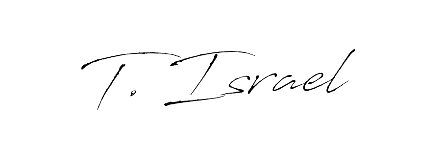 Use a signature maker to create a handwritten signature online. With this signature software, you can design (Antro_Vectra) your own signature for name T. Israel. T. Israel signature style 6 images and pictures png