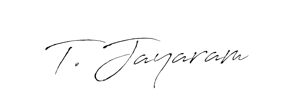 Create a beautiful signature design for name T. Jayaram. With this signature (Antro_Vectra) fonts, you can make a handwritten signature for free. T. Jayaram signature style 6 images and pictures png