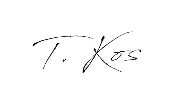 if you are searching for the best signature style for your name T. Kos. so please give up your signature search. here we have designed multiple signature styles  using Antro_Vectra. T. Kos signature style 6 images and pictures png