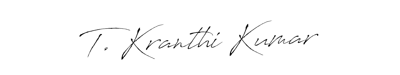 It looks lik you need a new signature style for name T. Kranthi Kumar. Design unique handwritten (Antro_Vectra) signature with our free signature maker in just a few clicks. T. Kranthi Kumar signature style 6 images and pictures png