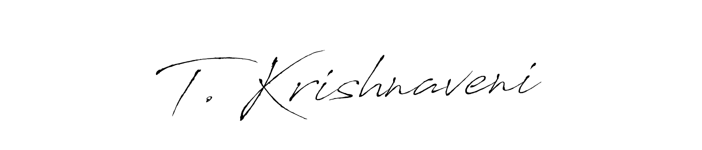 You can use this online signature creator to create a handwritten signature for the name T. Krishnaveni. This is the best online autograph maker. T. Krishnaveni signature style 6 images and pictures png