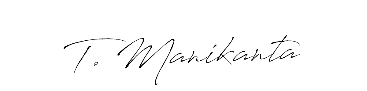 Also we have T. Manikanta name is the best signature style. Create professional handwritten signature collection using Antro_Vectra autograph style. T. Manikanta signature style 6 images and pictures png