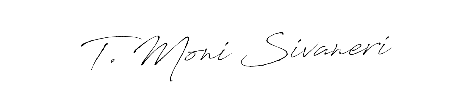 You can use this online signature creator to create a handwritten signature for the name T. Moni Sivaneri. This is the best online autograph maker. T. Moni Sivaneri signature style 6 images and pictures png