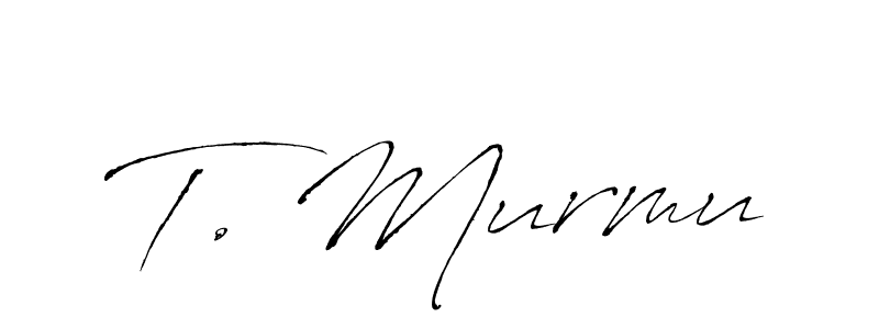 T. Murmu stylish signature style. Best Handwritten Sign (Antro_Vectra) for my name. Handwritten Signature Collection Ideas for my name T. Murmu. T. Murmu signature style 6 images and pictures png