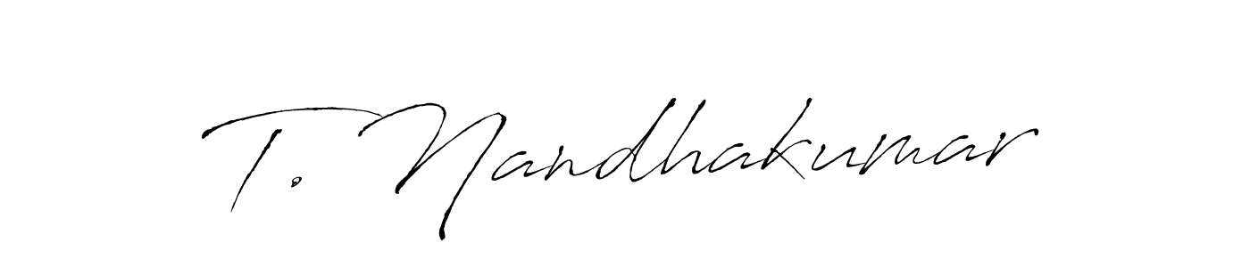 Antro_Vectra is a professional signature style that is perfect for those who want to add a touch of class to their signature. It is also a great choice for those who want to make their signature more unique. Get T. Nandhakumar name to fancy signature for free. T. Nandhakumar signature style 6 images and pictures png