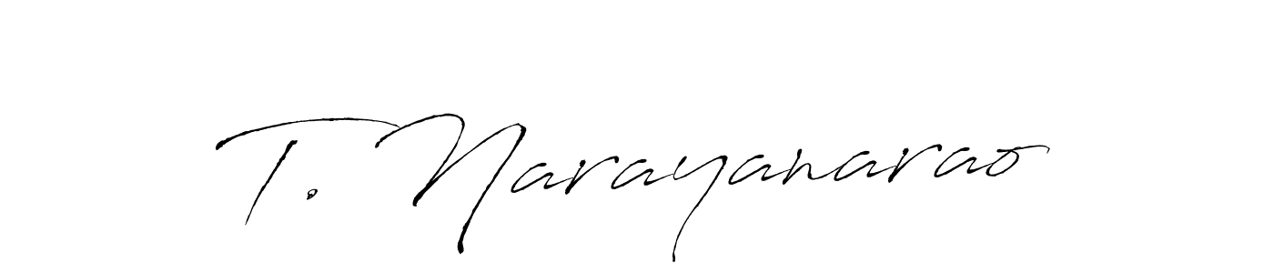 Antro_Vectra is a professional signature style that is perfect for those who want to add a touch of class to their signature. It is also a great choice for those who want to make their signature more unique. Get T. Narayanarao name to fancy signature for free. T. Narayanarao signature style 6 images and pictures png