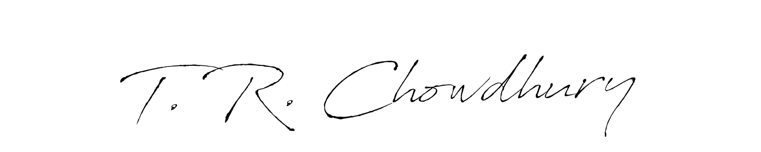 Similarly Antro_Vectra is the best handwritten signature design. Signature creator online .You can use it as an online autograph creator for name T. R. Chowdhury. T. R. Chowdhury signature style 6 images and pictures png