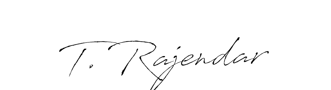 This is the best signature style for the T. Rajendar name. Also you like these signature font (Antro_Vectra). Mix name signature. T. Rajendar signature style 6 images and pictures png