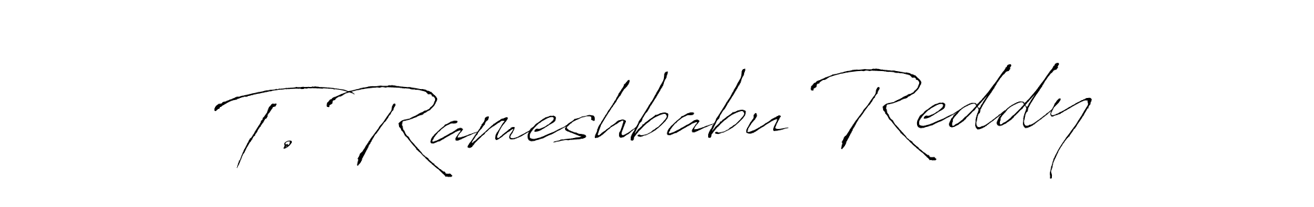 Make a beautiful signature design for name T. Rameshbabu Reddy. With this signature (Antro_Vectra) style, you can create a handwritten signature for free. T. Rameshbabu Reddy signature style 6 images and pictures png