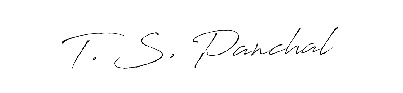 How to make T. S. Panchal signature? Antro_Vectra is a professional autograph style. Create handwritten signature for T. S. Panchal name. T. S. Panchal signature style 6 images and pictures png