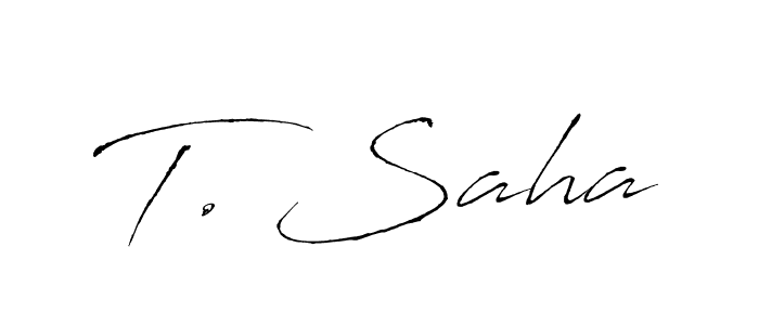 Also You can easily find your signature by using the search form. We will create T. Saha name handwritten signature images for you free of cost using Antro_Vectra sign style. T. Saha signature style 6 images and pictures png