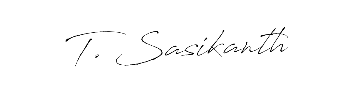 How to make T. Sasikanth signature? Antro_Vectra is a professional autograph style. Create handwritten signature for T. Sasikanth name. T. Sasikanth signature style 6 images and pictures png