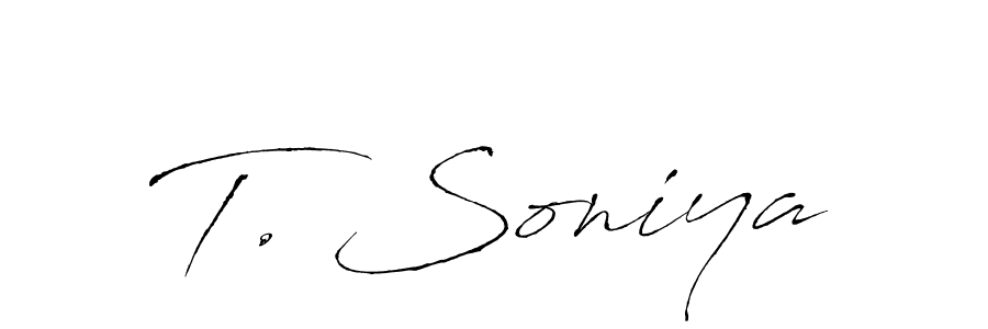 Also we have T. Soniya name is the best signature style. Create professional handwritten signature collection using Antro_Vectra autograph style. T. Soniya signature style 6 images and pictures png