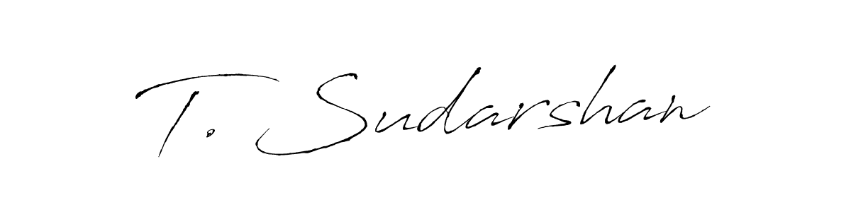 Create a beautiful signature design for name T. Sudarshan. With this signature (Antro_Vectra) fonts, you can make a handwritten signature for free. T. Sudarshan signature style 6 images and pictures png