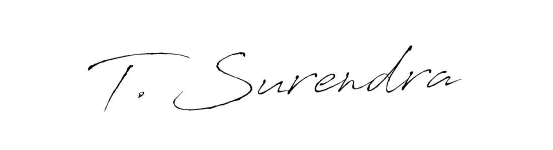 It looks lik you need a new signature style for name T. Surendra. Design unique handwritten (Antro_Vectra) signature with our free signature maker in just a few clicks. T. Surendra signature style 6 images and pictures png