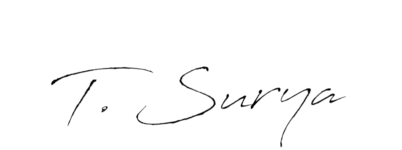 Also You can easily find your signature by using the search form. We will create T. Surya name handwritten signature images for you free of cost using Antro_Vectra sign style. T. Surya signature style 6 images and pictures png