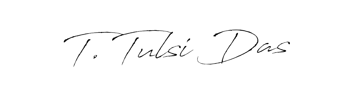 How to make T. Tulsi Das name signature. Use Antro_Vectra style for creating short signs online. This is the latest handwritten sign. T. Tulsi Das signature style 6 images and pictures png