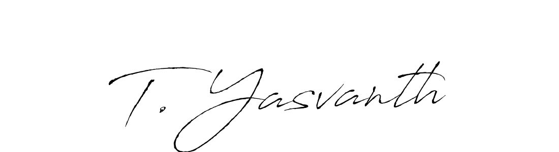 Make a beautiful signature design for name T. Yasvanth. With this signature (Antro_Vectra) style, you can create a handwritten signature for free. T. Yasvanth signature style 6 images and pictures png