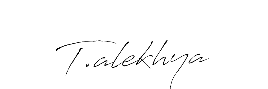 How to make T.alekhya signature? Antro_Vectra is a professional autograph style. Create handwritten signature for T.alekhya name. T.alekhya signature style 6 images and pictures png