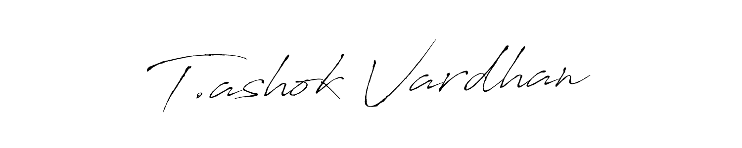 Make a beautiful signature design for name T.ashok Vardhan. With this signature (Antro_Vectra) style, you can create a handwritten signature for free. T.ashok Vardhan signature style 6 images and pictures png