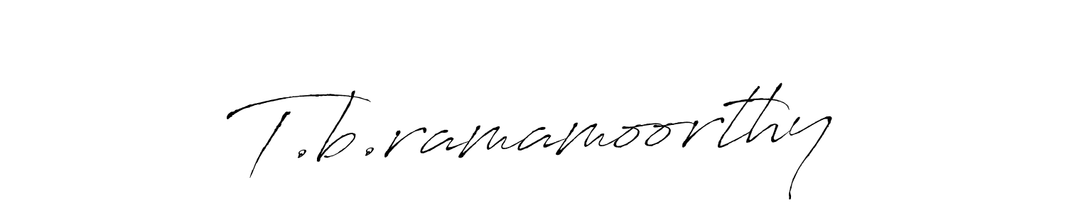 Design your own signature with our free online signature maker. With this signature software, you can create a handwritten (Antro_Vectra) signature for name T.b.ramamoorthy. T.b.ramamoorthy signature style 6 images and pictures png